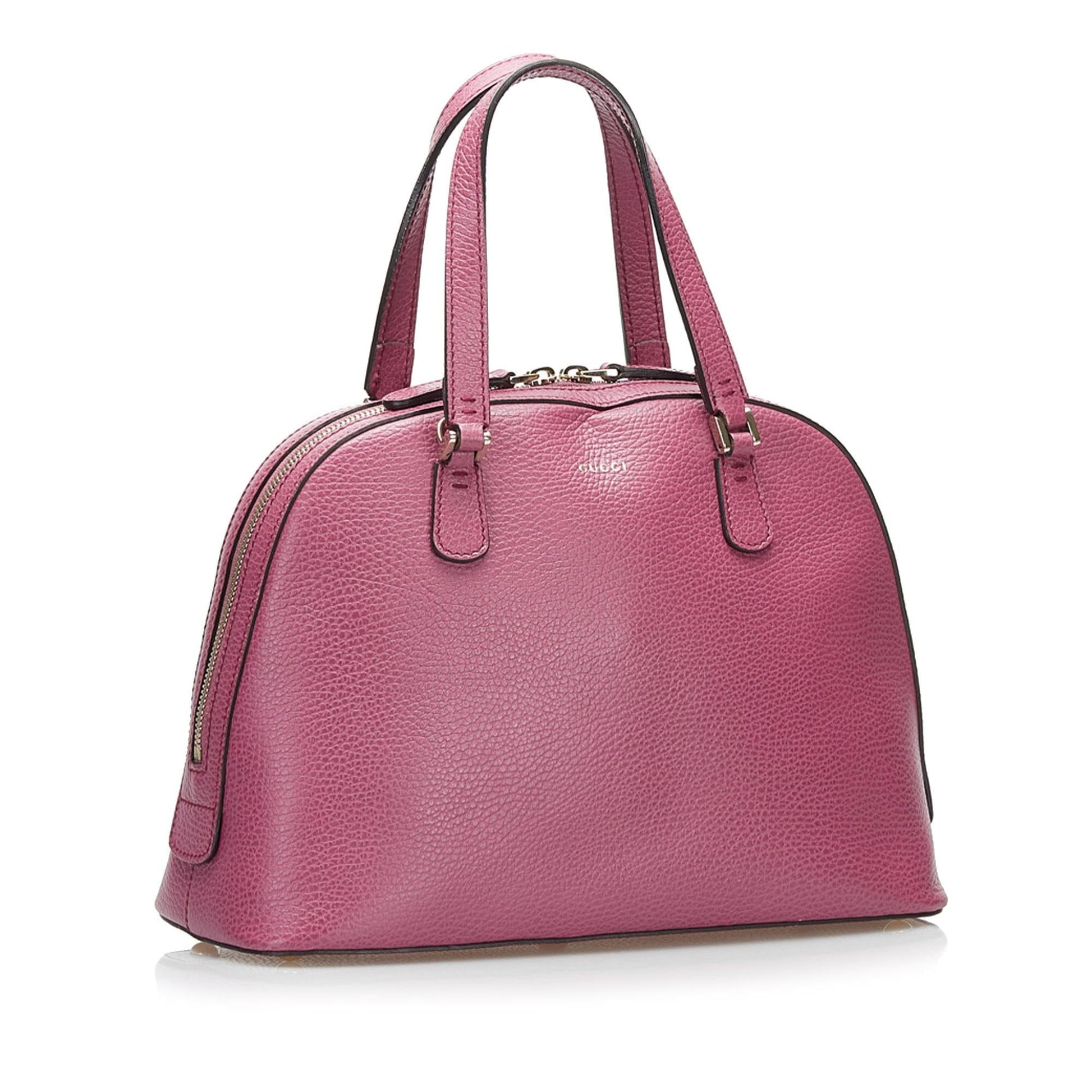 Gucci Lady Dollar Dome SHG Leather Calf Pink Satchel Bag
