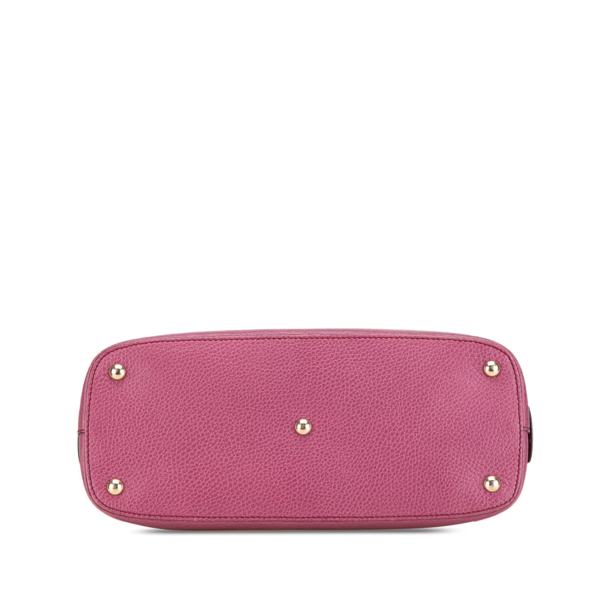 Gucci Lady Dollar Dome Calf Satchel Bag