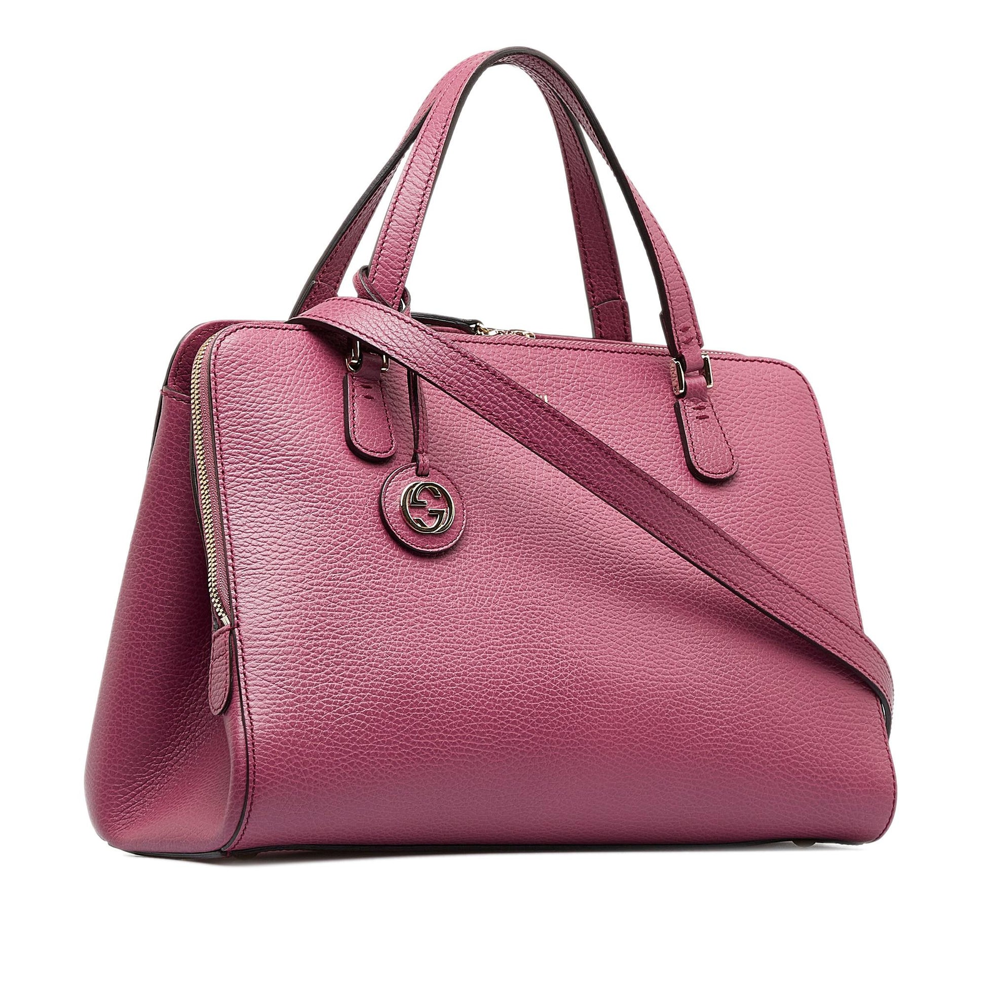 Gucci Lady Dollar SHG-bKZsea Calf Pink Satchel Bag