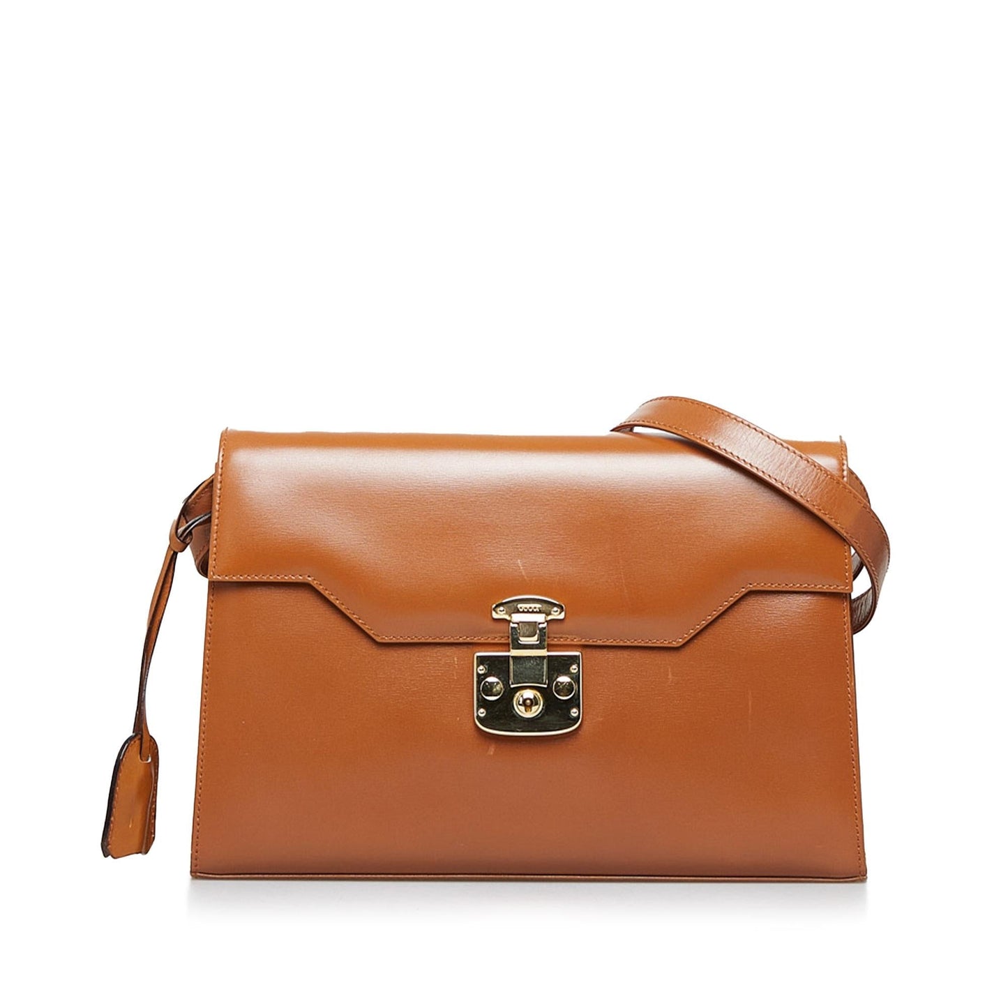 Gucci Lady Lock SHG-waI5Pa Calf Brown Crossbody Bag