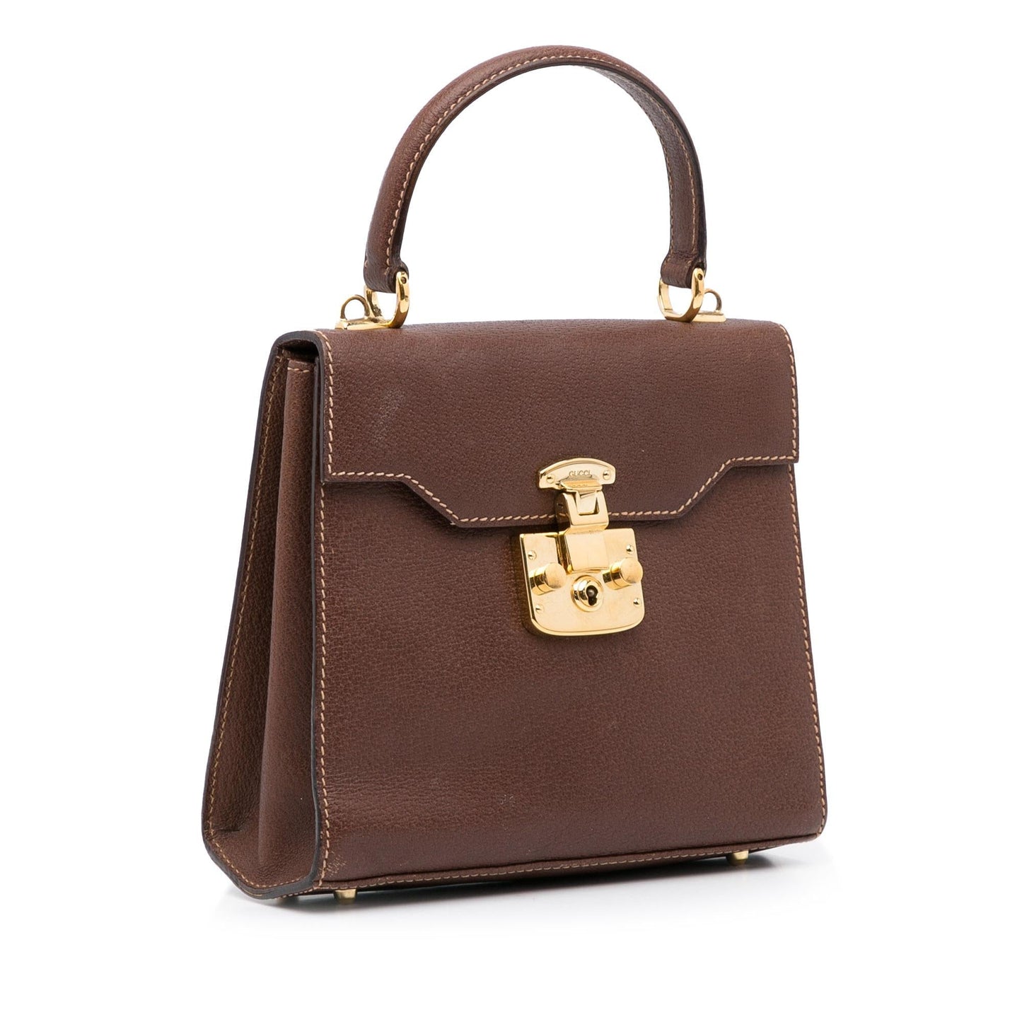 Gucci Lady Lock SHG-N7Iy6r Calf Brown Satchel Bag