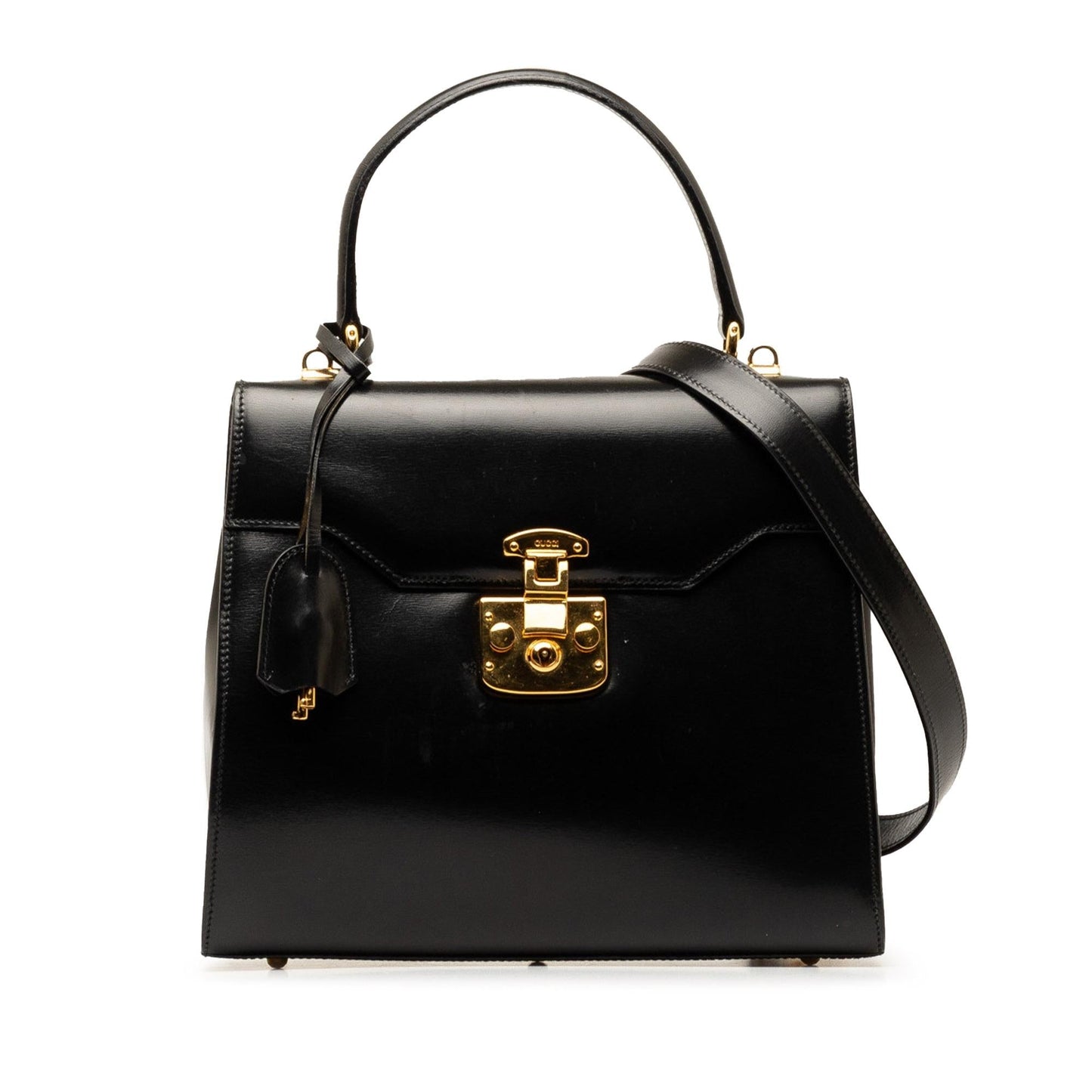 Gucci Lady Lock SHG-2juOMX Calf Black Satchel Bag