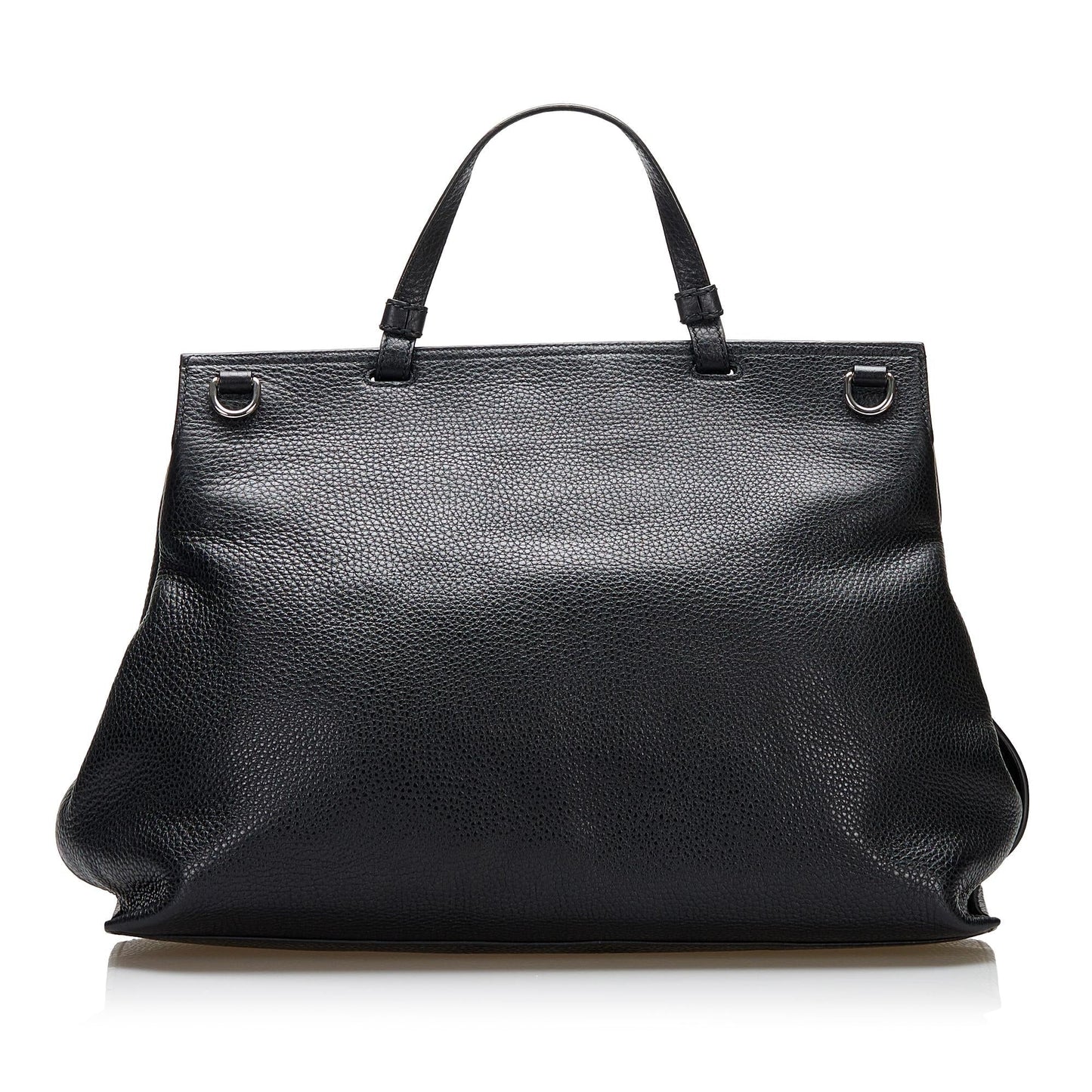 Gucci Bamboo Daily SHG Calf Black Large Satchel Bag