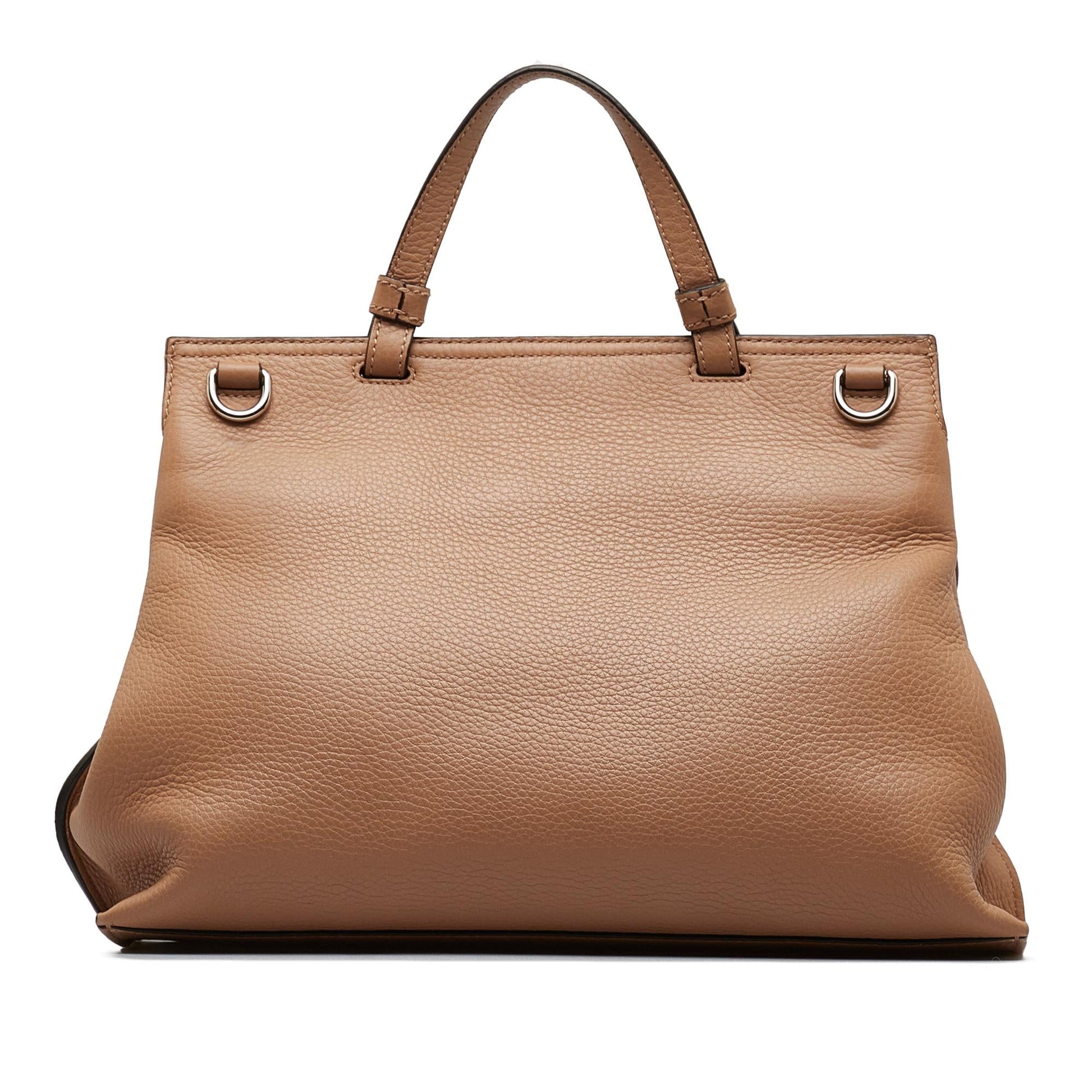 Gucci Bamboo Daily SHG-Epasge Calf Brown Large Satchel Bag