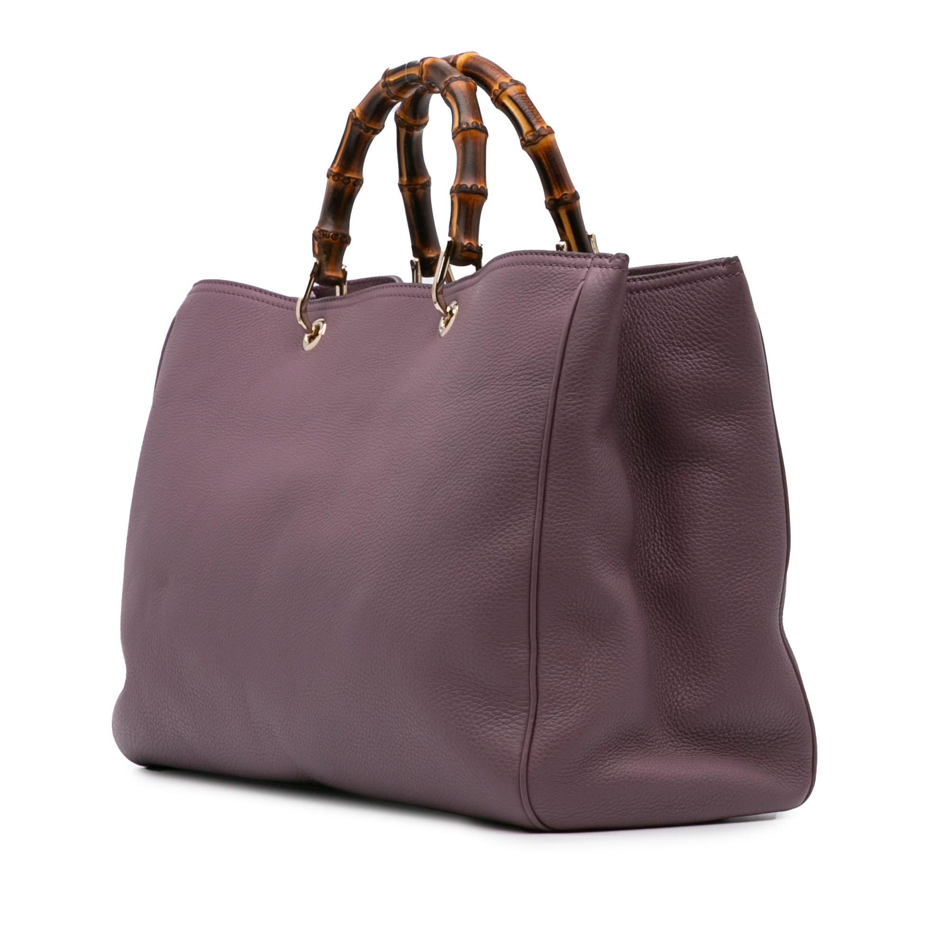 Gucci Bamboo Shopper Calf Calfskin Large Satchel Bag