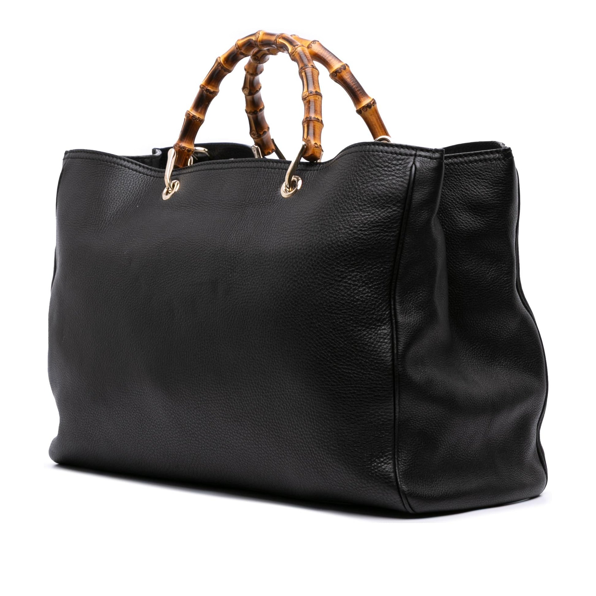 Gucci Bamboo Shopper Calfskin Large Tote Bag Satchel 5