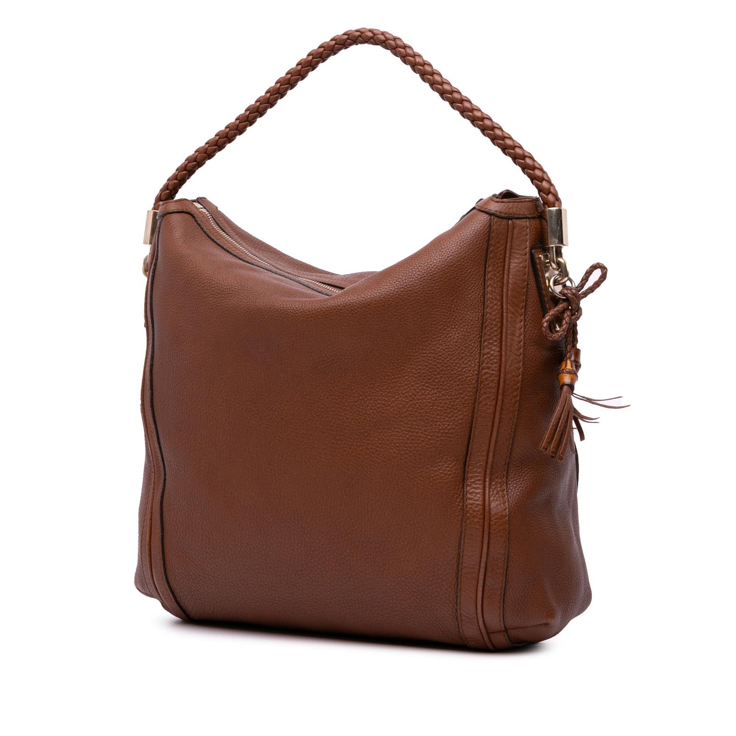 Gucci Bella Calf Calfskin Brown Large Shoulder Bag