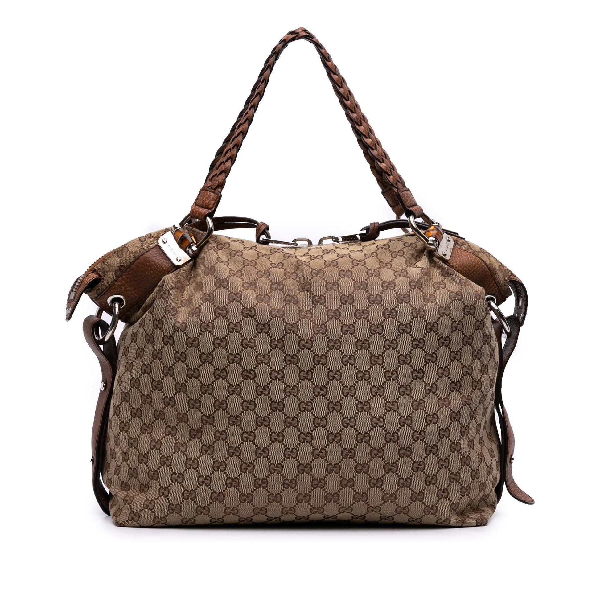 Gucci GG Bamboo Bar Canvas Large Tote Bag Tote 2