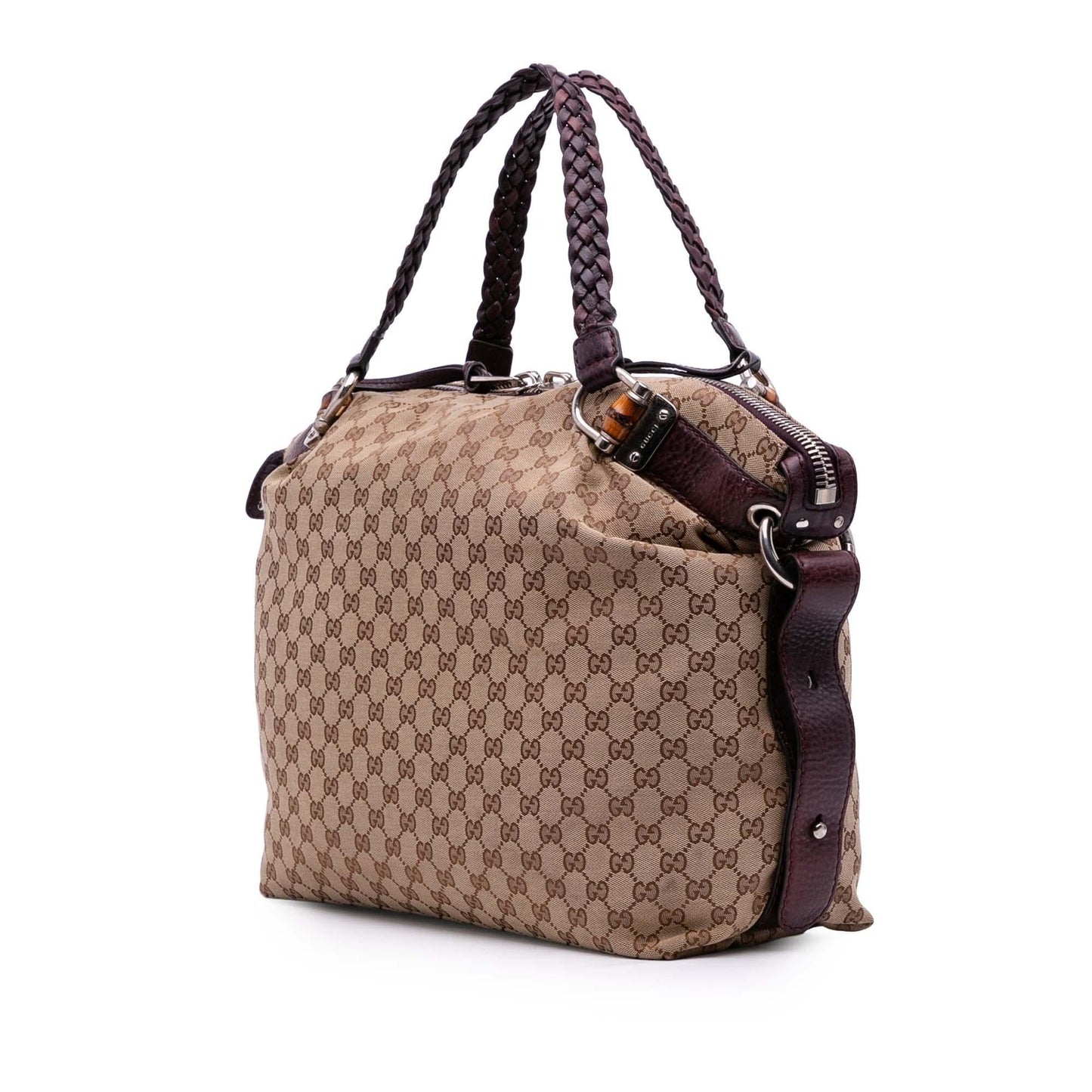 Gucci GG Bamboo Bar Canvas Large Tote Bag Tote 5