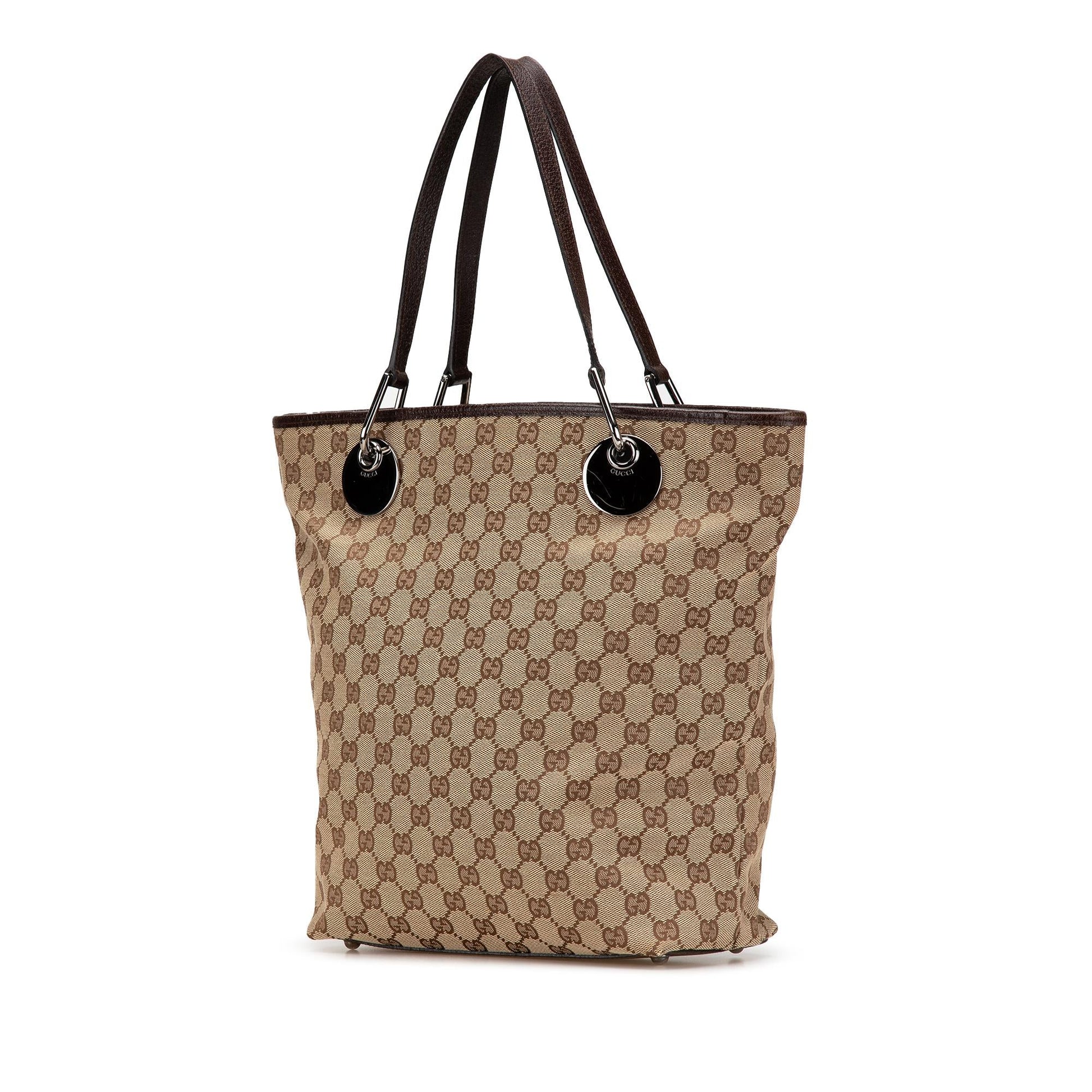 Gucci GG Eclipse Canvas Brown Large Tote Bag