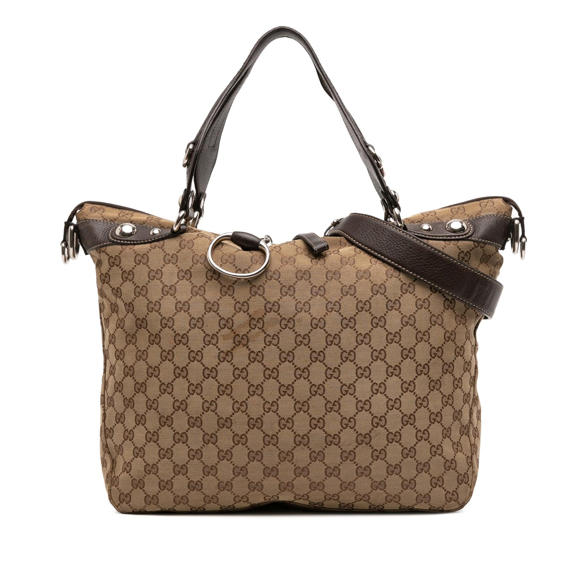 Gucci GG Icon Bit Canvas Large Travel Bag Satchel 4