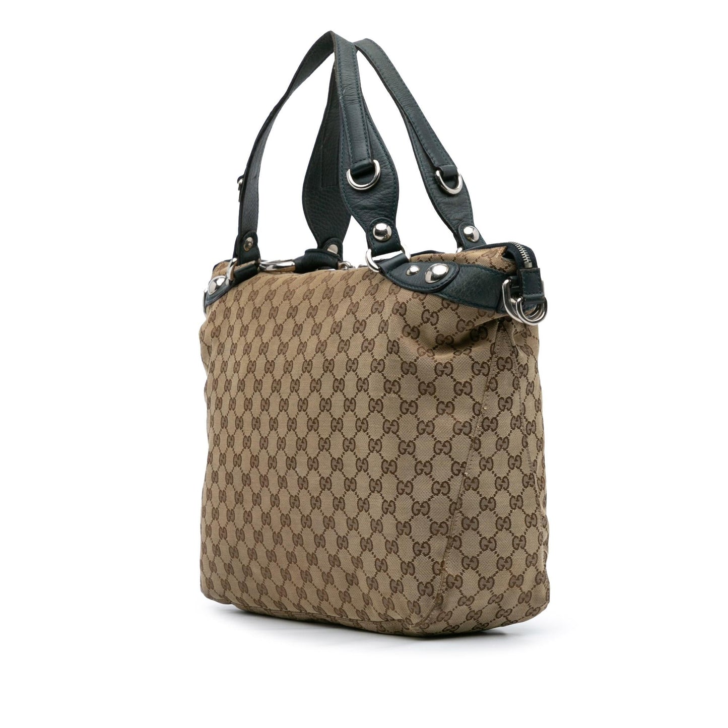 Gucci GG Icon Bit Canvas Large Travel Bag Satchel 6