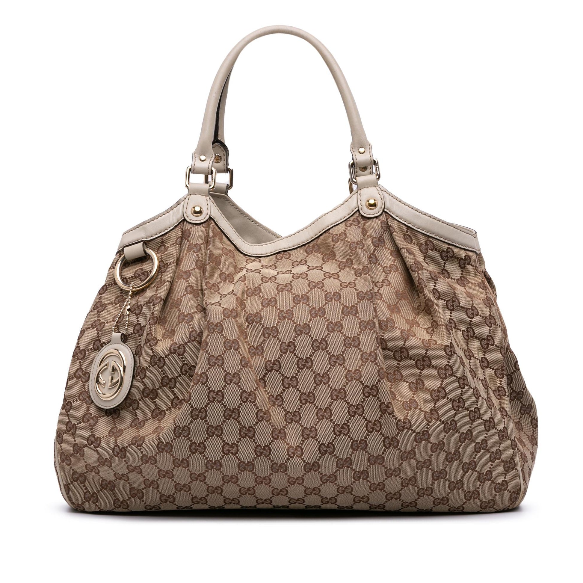 Gucci GG Sukey Canvas Brown Large Tote Bag Tote 6