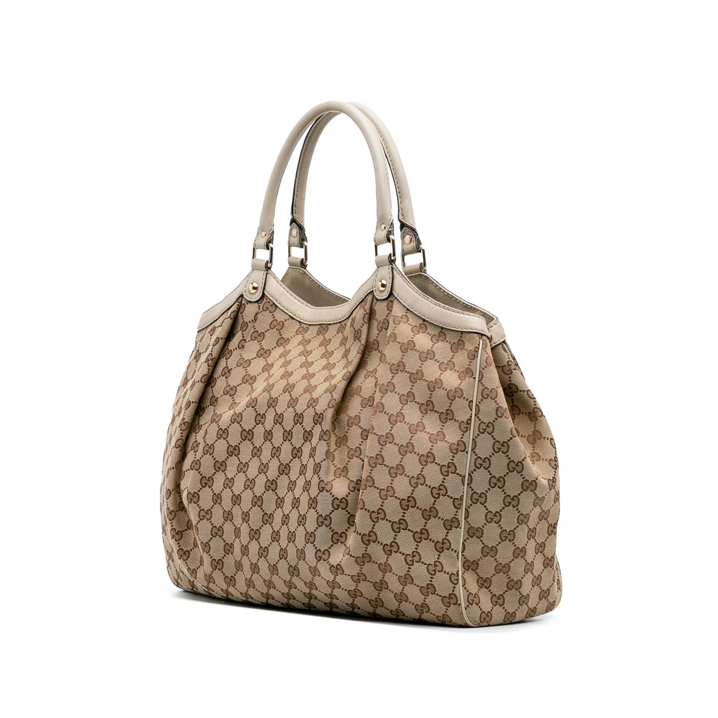 Gucci GG Sukey Canvas Brown Large Tote Bag