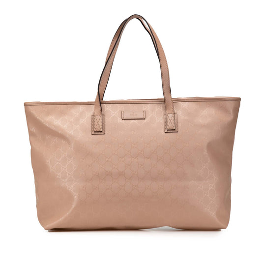 Gucci GG Imprime Joy Canvas Calf Pink Large Tote Bag