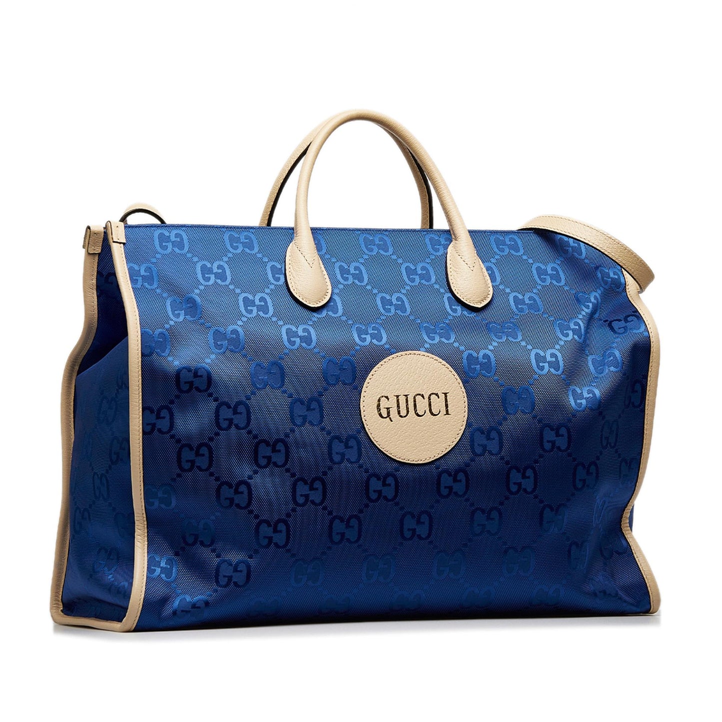 Gucci GG Off Grid SHG-NRXLL0 Nylon Calf White Blue Tote Bag