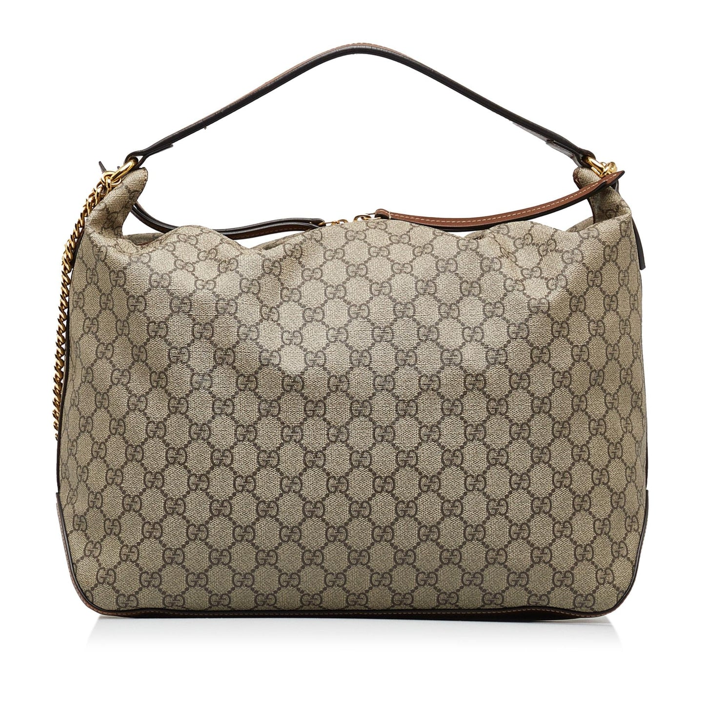Gucci GG Supreme Linea A SHG-naOFM6 Canvas Calf Brown Large Satchel Bag