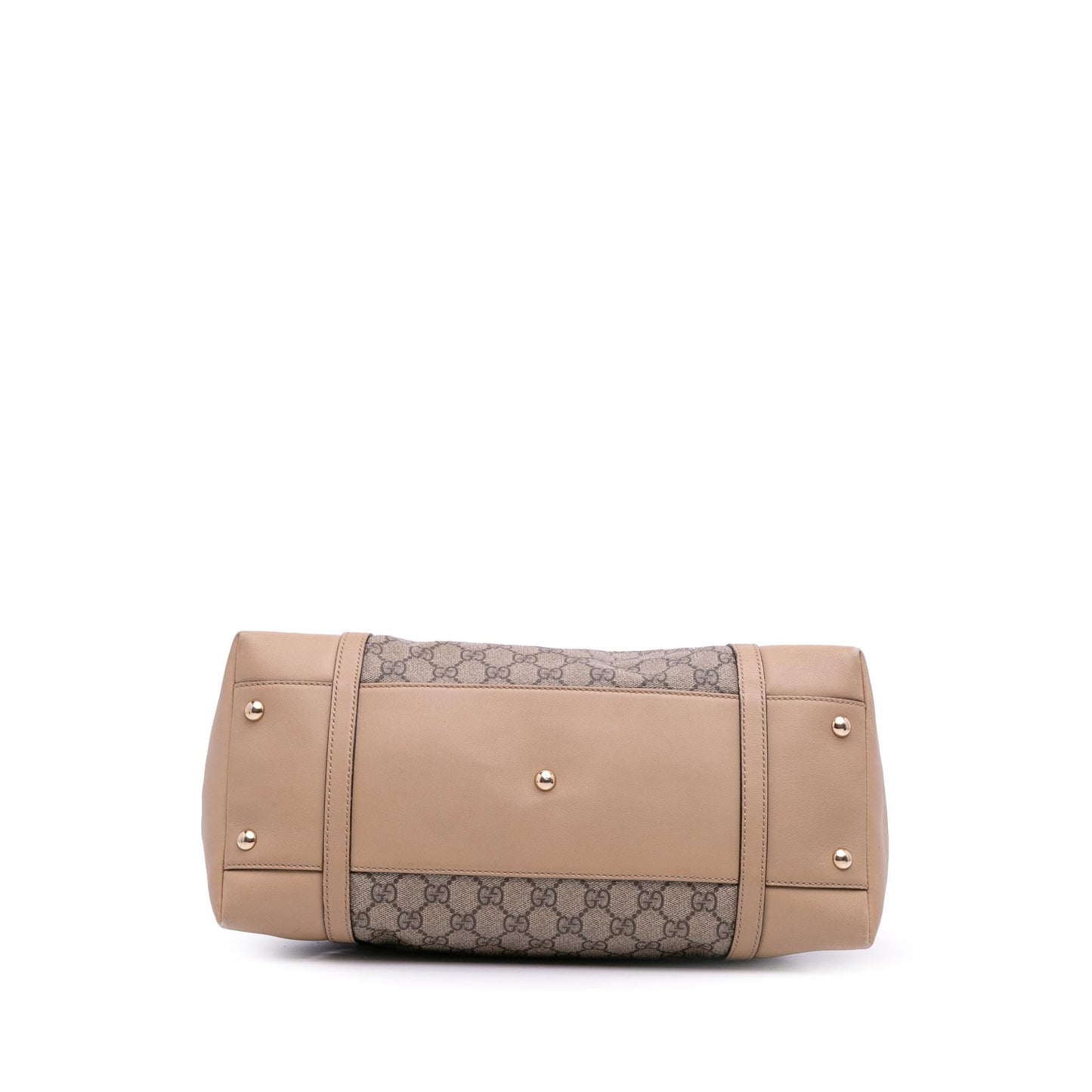 Gucci GG Supreme Nice Dome Canvas Brown Large Satchel Bag