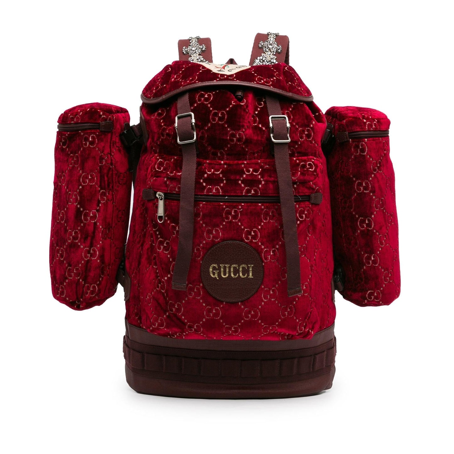 Gucci GG Velvet Heart Alpina Backpack Red Large