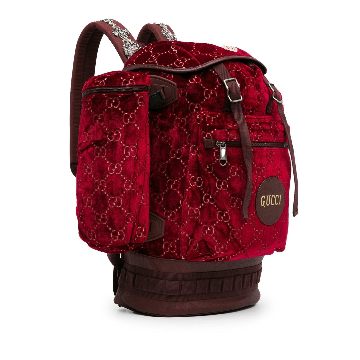 Gucci GG Velvet Heart Alpina Backpack Red Large