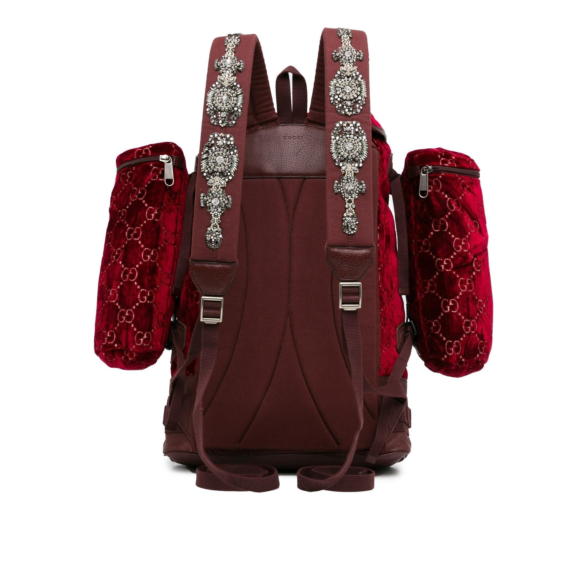Gucci GG Velvet Heart Alpina Backpack Red Large Shg Eysju9