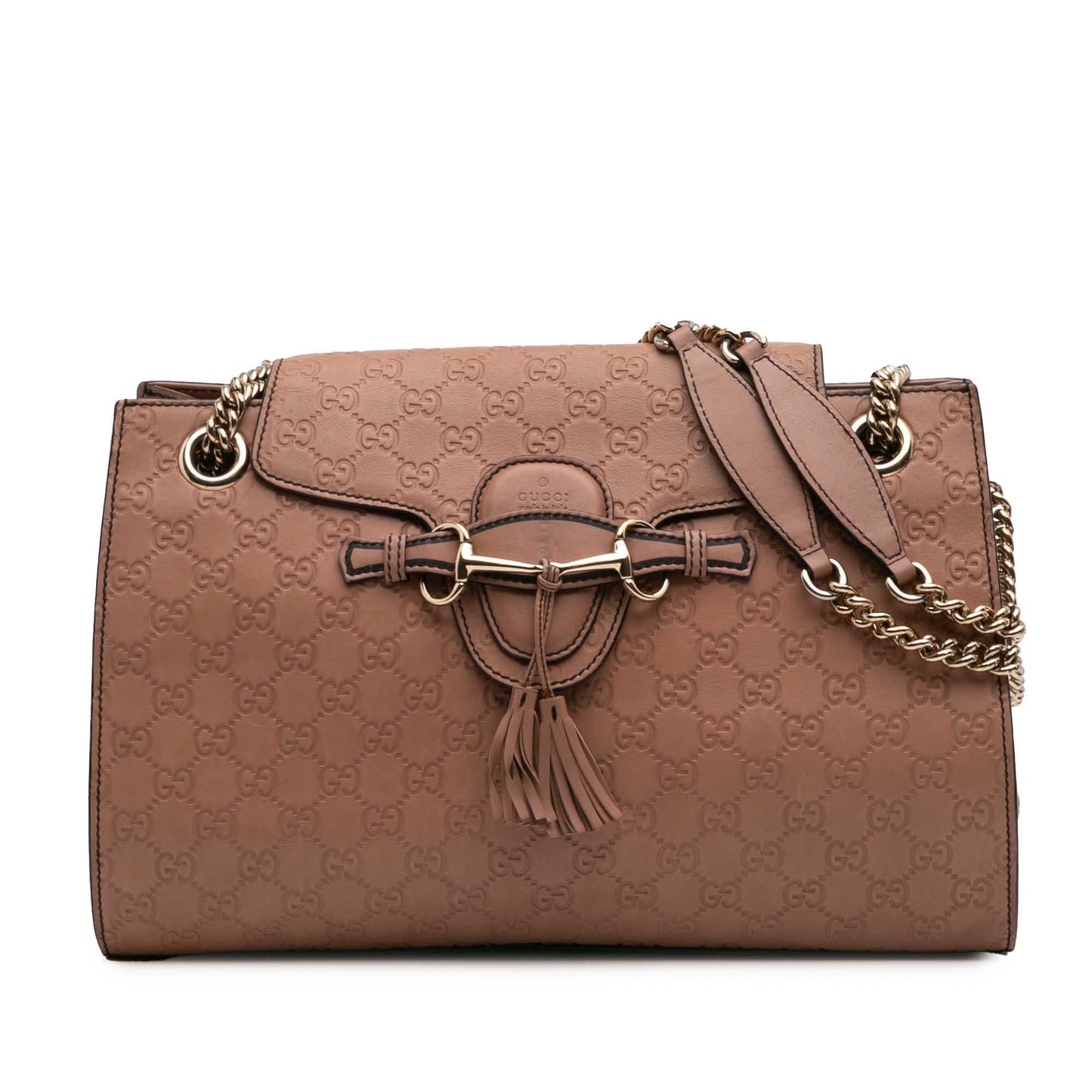 Gucci Guccissima Emily Calf Pink Large Shoulder Bag Bag 2