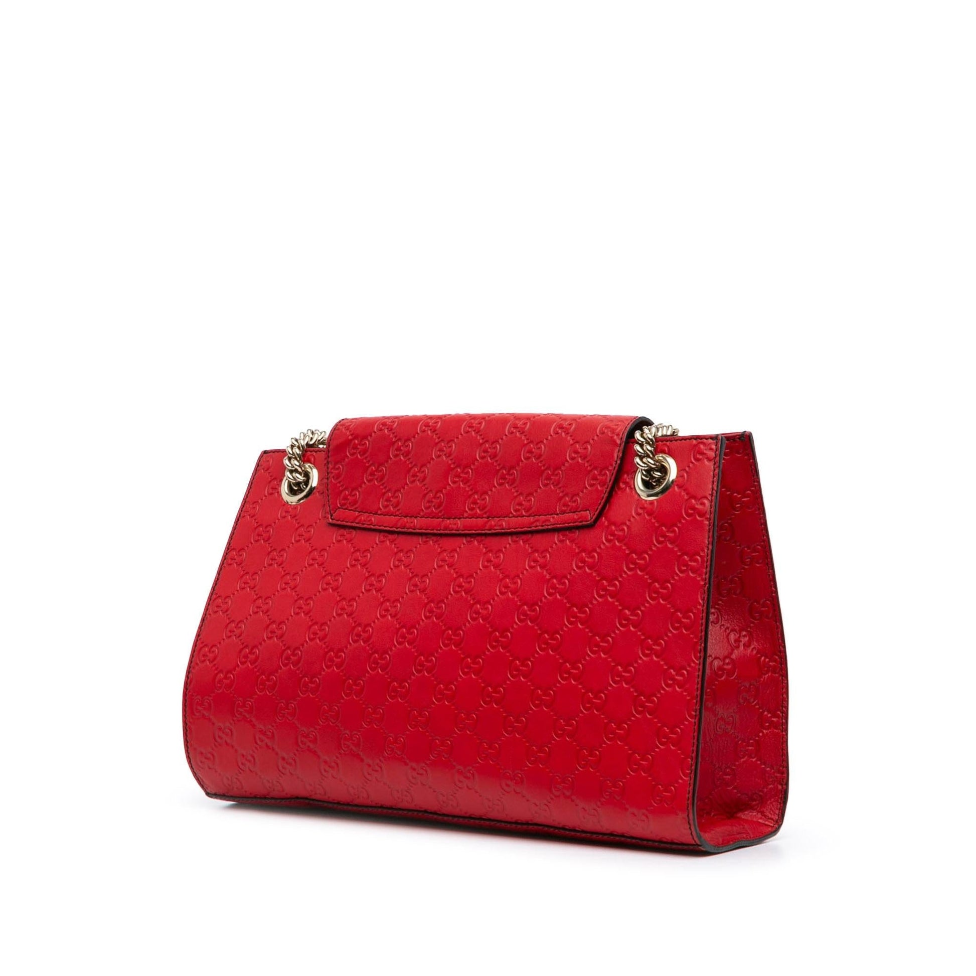 Gucci Guccissima Emily Calf Red Large Shoulder Bag Bag 3