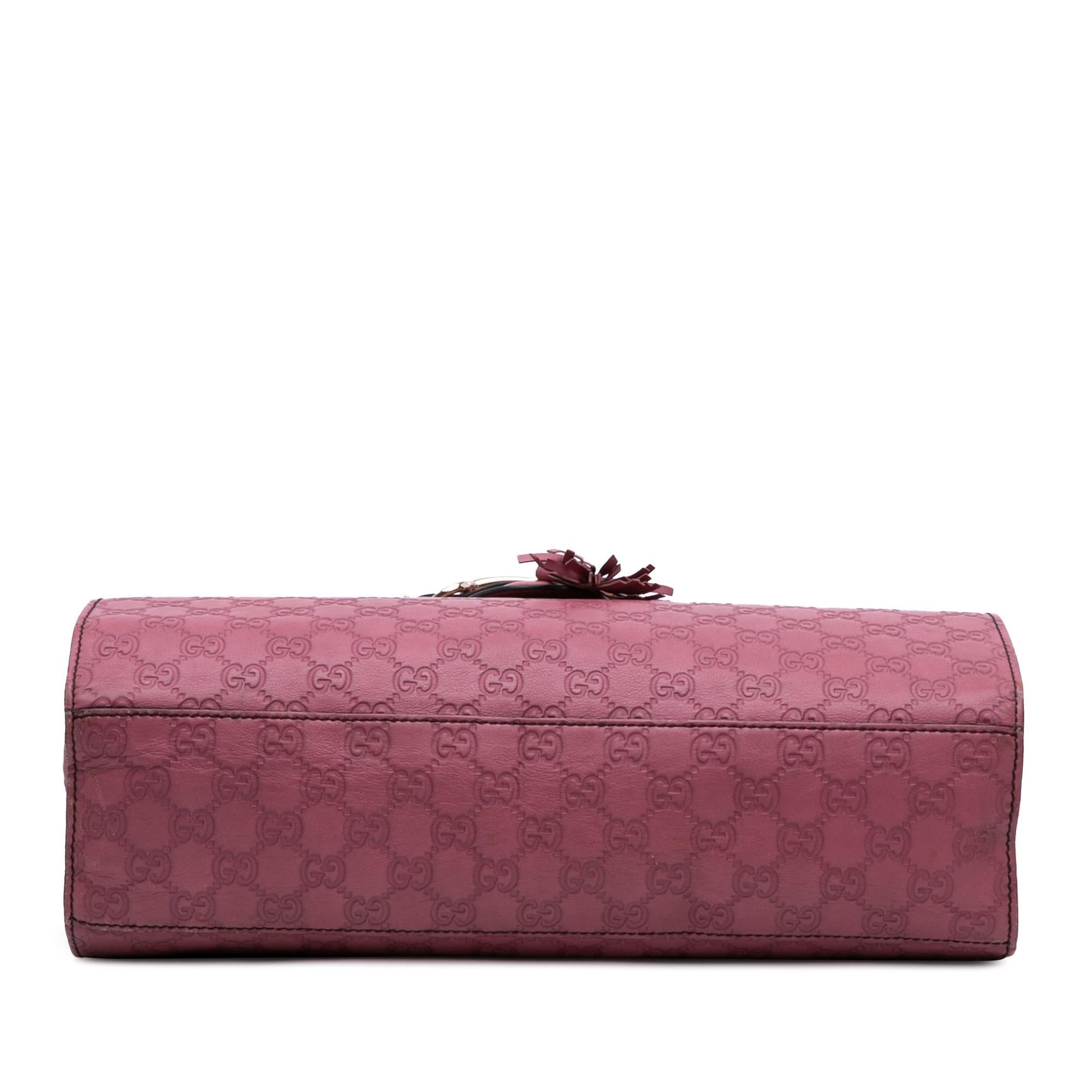 Gucci Guccissima Emily Calf Pink Large Shoulder Bag