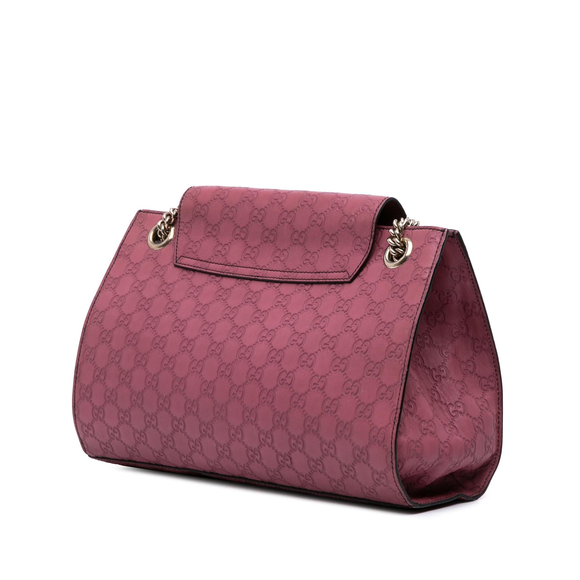 Gucci Guccissima Emily Calf Pink Large Shoulder Bag