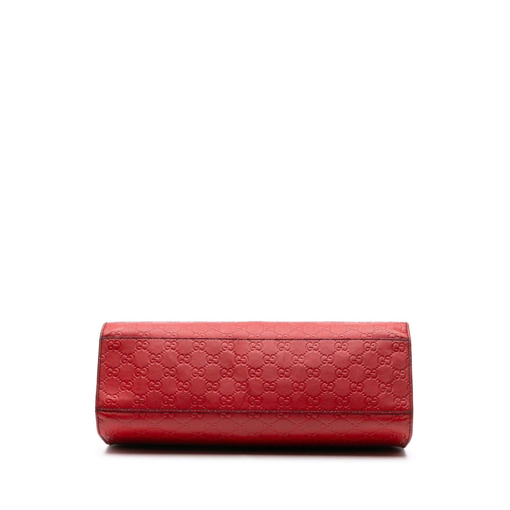 Gucci Guccissima Emily Calf Red Large Shoulder Bag