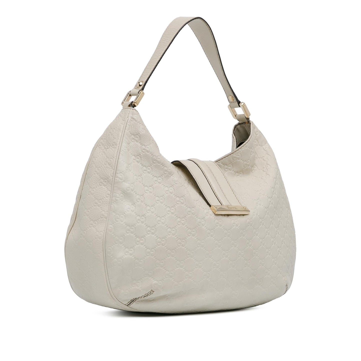 Gucci Guccissima New Ladies SHG-Yl5qHT Calf White Large Shoulder Bag