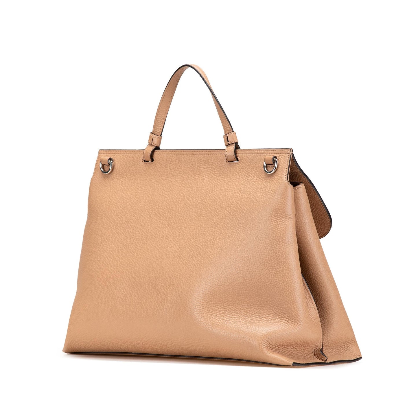 Gucci Bamboo Daily Leather Calf Brown Large Satchel Bag Satchel 2