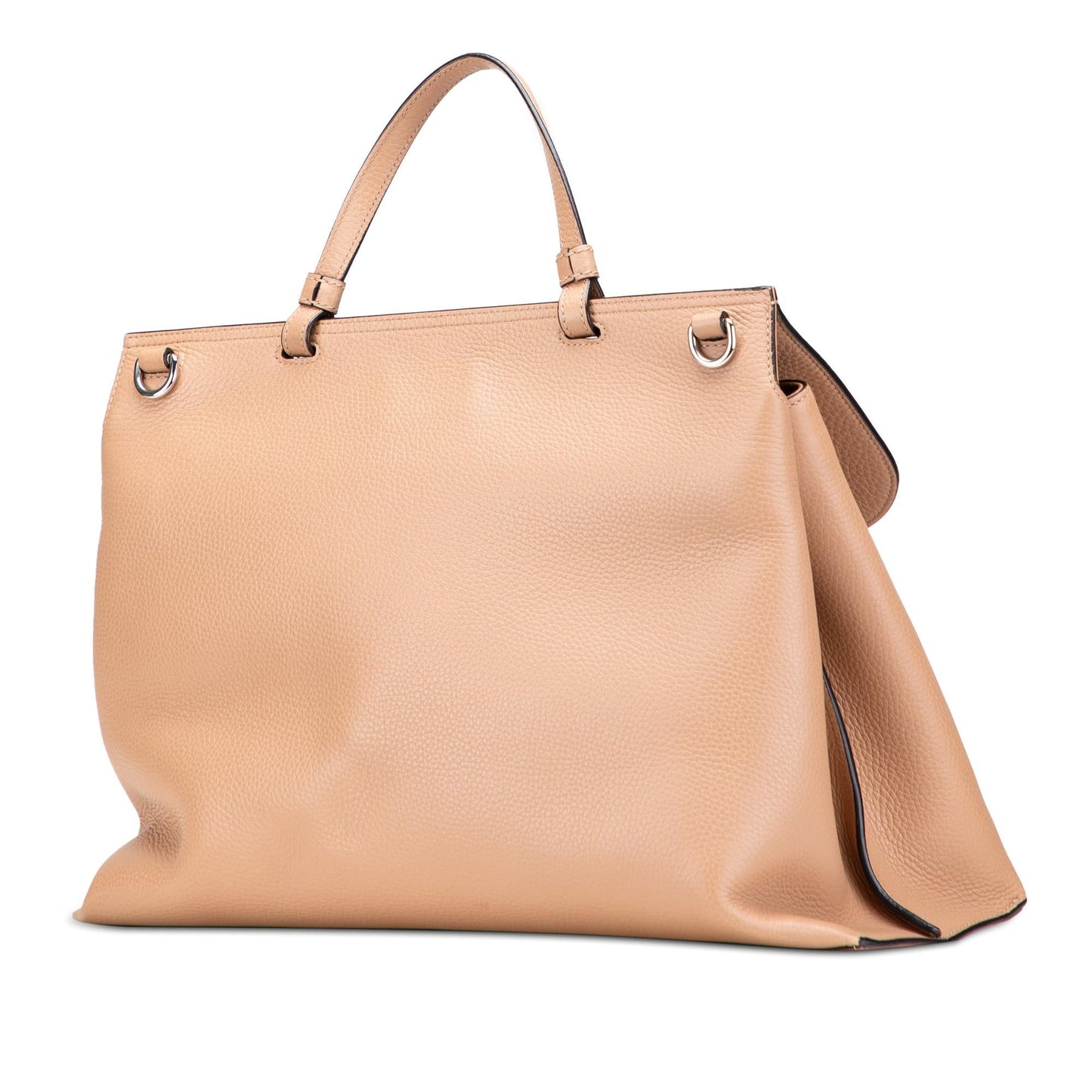 Gucci Bamboo Daily Leather Calf Brown Large Satchel Bag Satchel 3