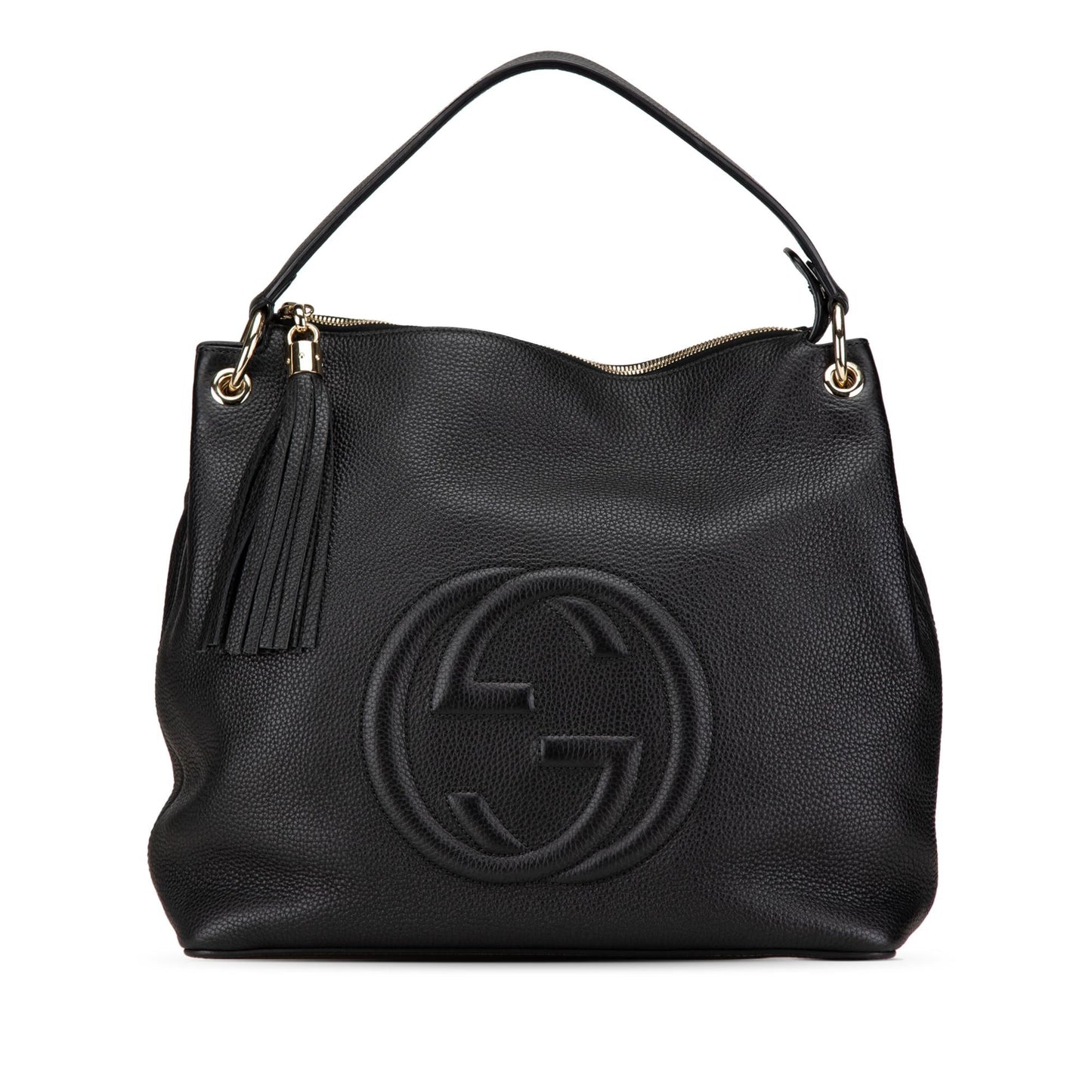 Gucci Soho Convertible Leather Calf Black Large Satchel Bag