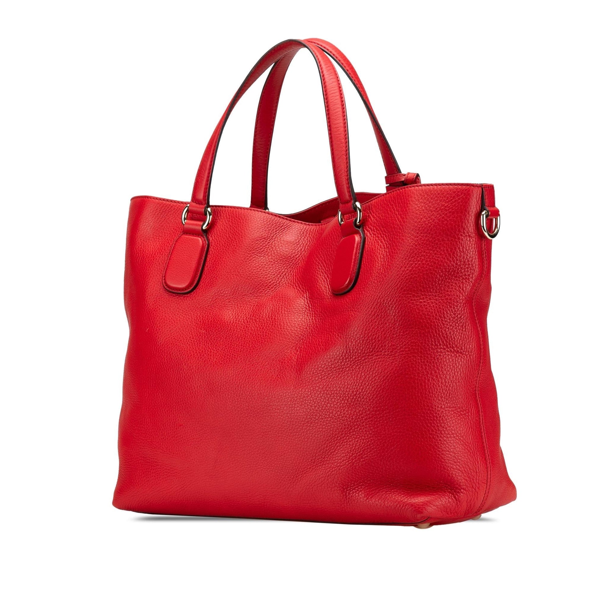 Gucci Soho Working Leather Calf Red Large Tote Bag