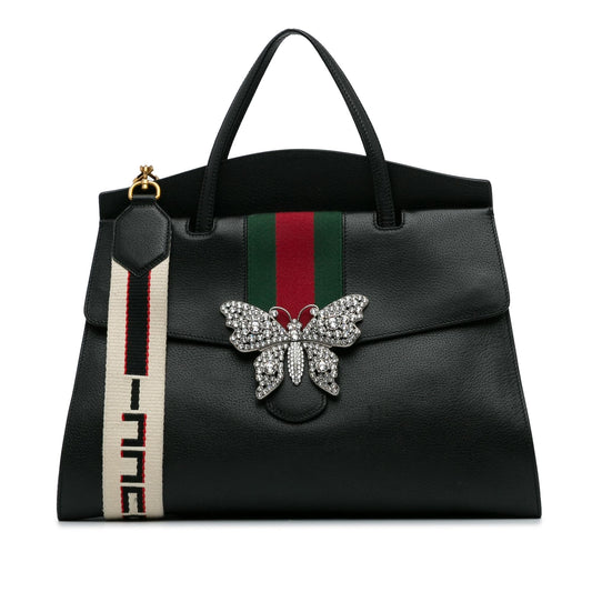 Gucci Linea Totem SHG-doC 2 Calf Black Large Tote Bag