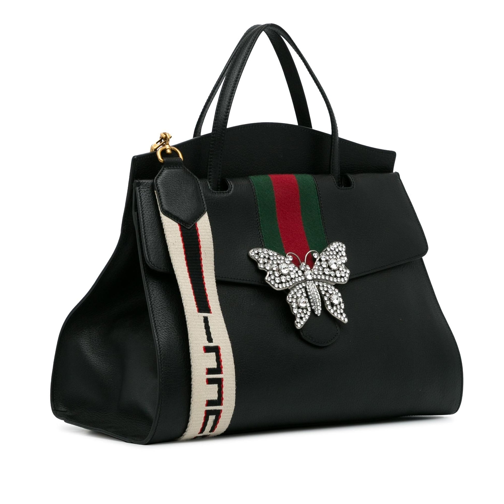 Gucci Linea Totem SHG-doC 2 Calf Black Large Tote Bag