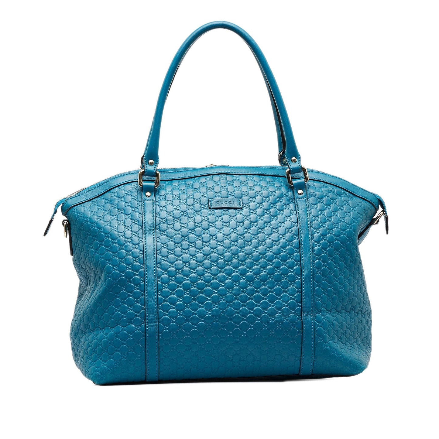 Gucci Microguccissima Dome SHG-PUp5Le Calf Blue Large Satchel Bag