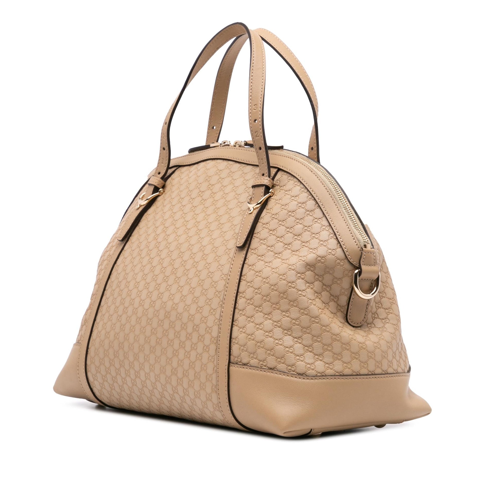 Gucci Microguccissima Nice Dome Calf Brown Large Satchel Bag