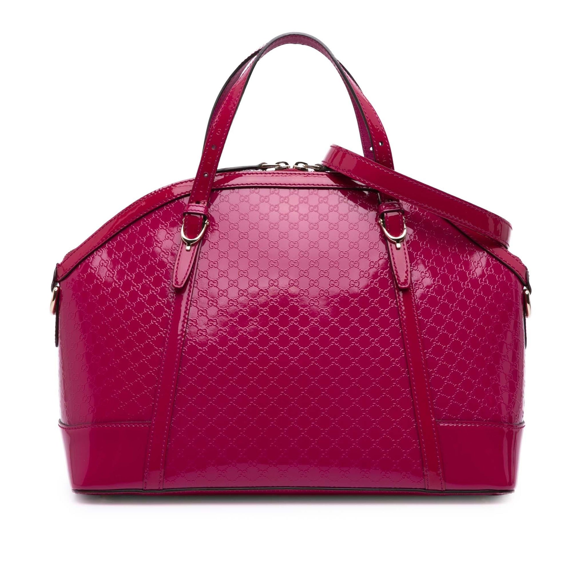 Gucci Microguccissima Nice Dome Patent Large Travel Bag