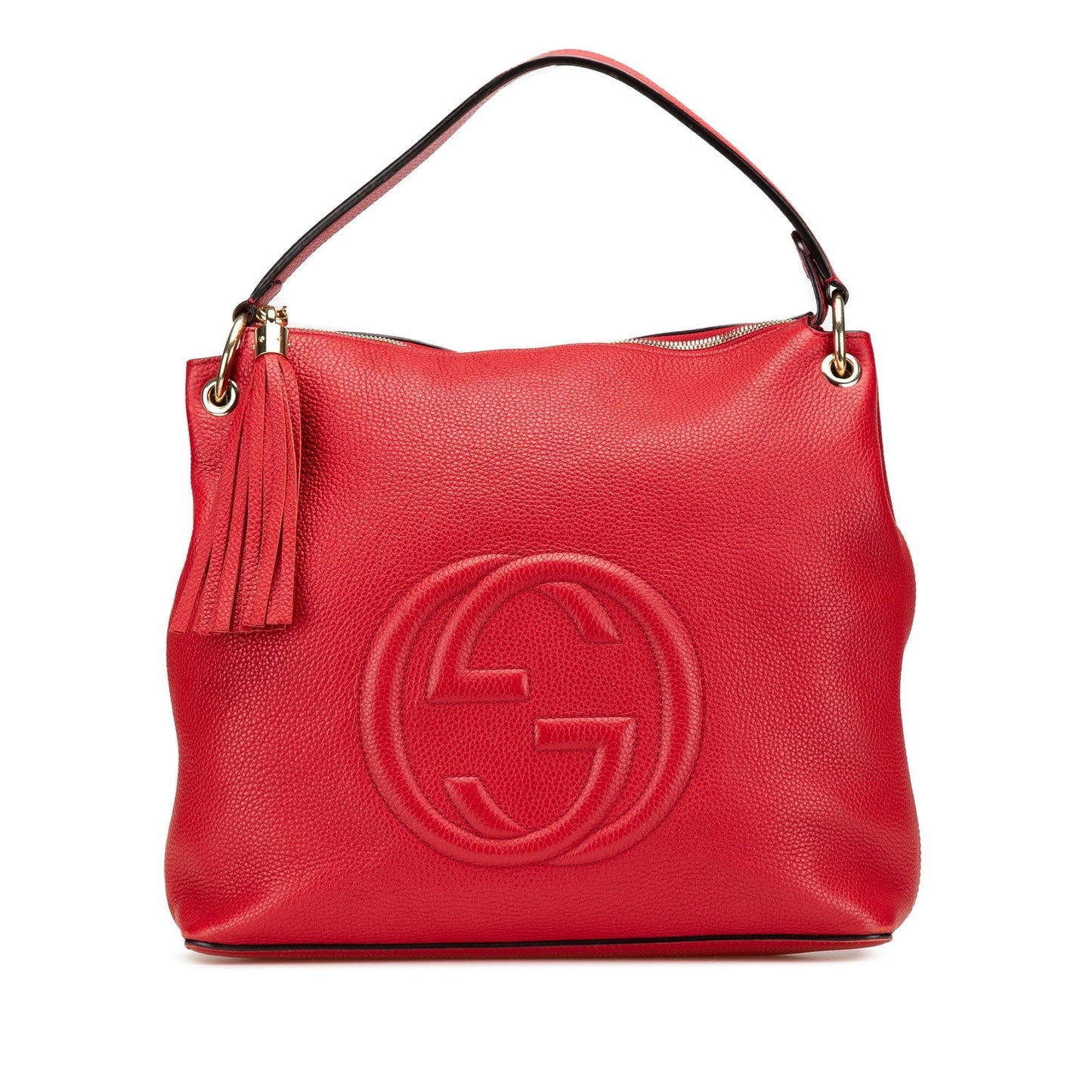 Gucci Pebbled Soho Convertible Calfskin Large Shoulder Bag
