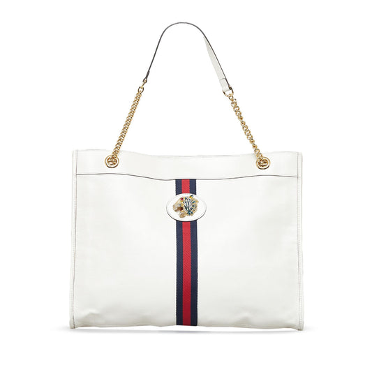Gucci Rajah SHG-5IlZSP Calf White Large Tote Bag