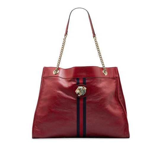 Gucci Rajah SHG-fpNy6J Calf Red Large Tote Bag