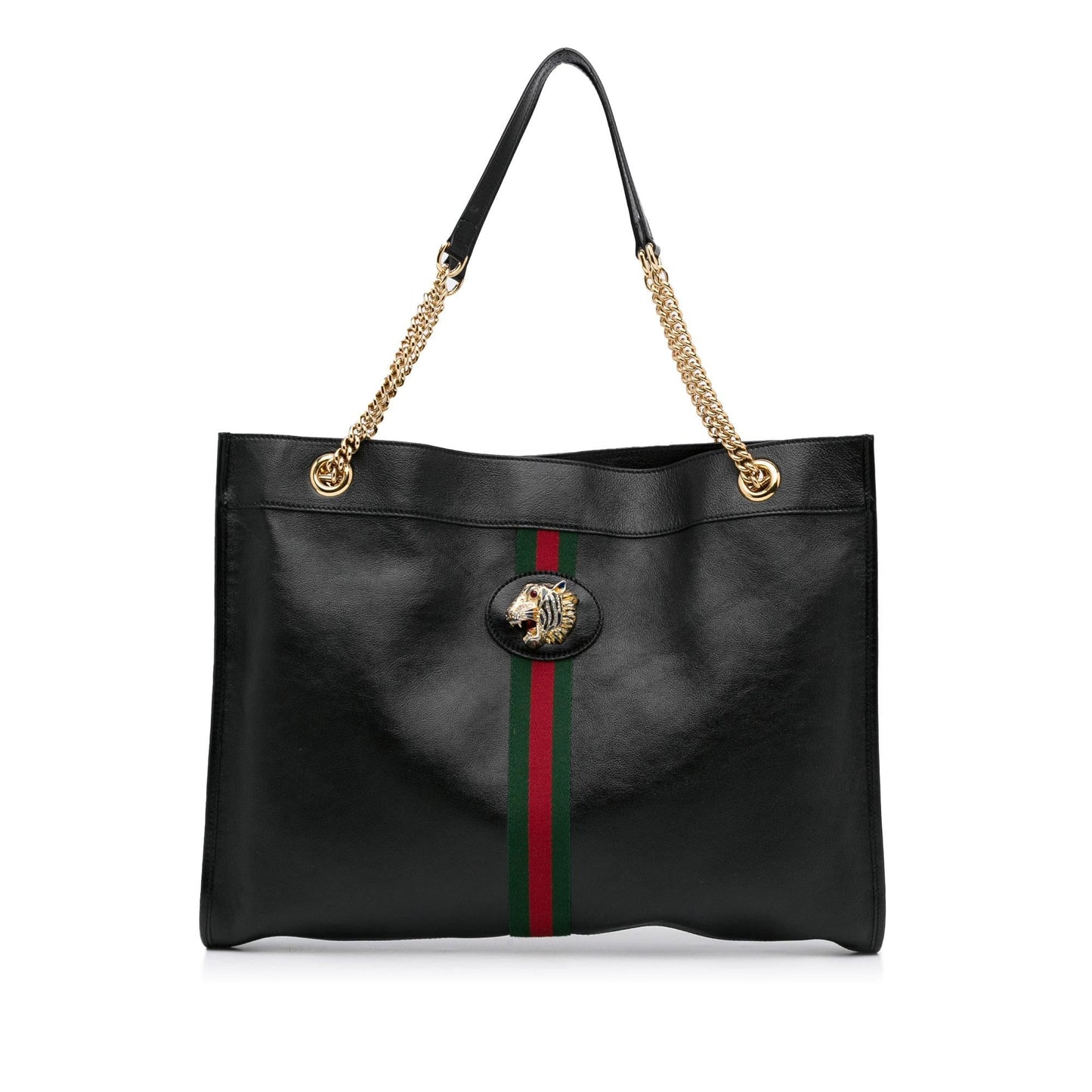 Gucci Rajah SHG-m6F26b Calf Black Large Tote Bag