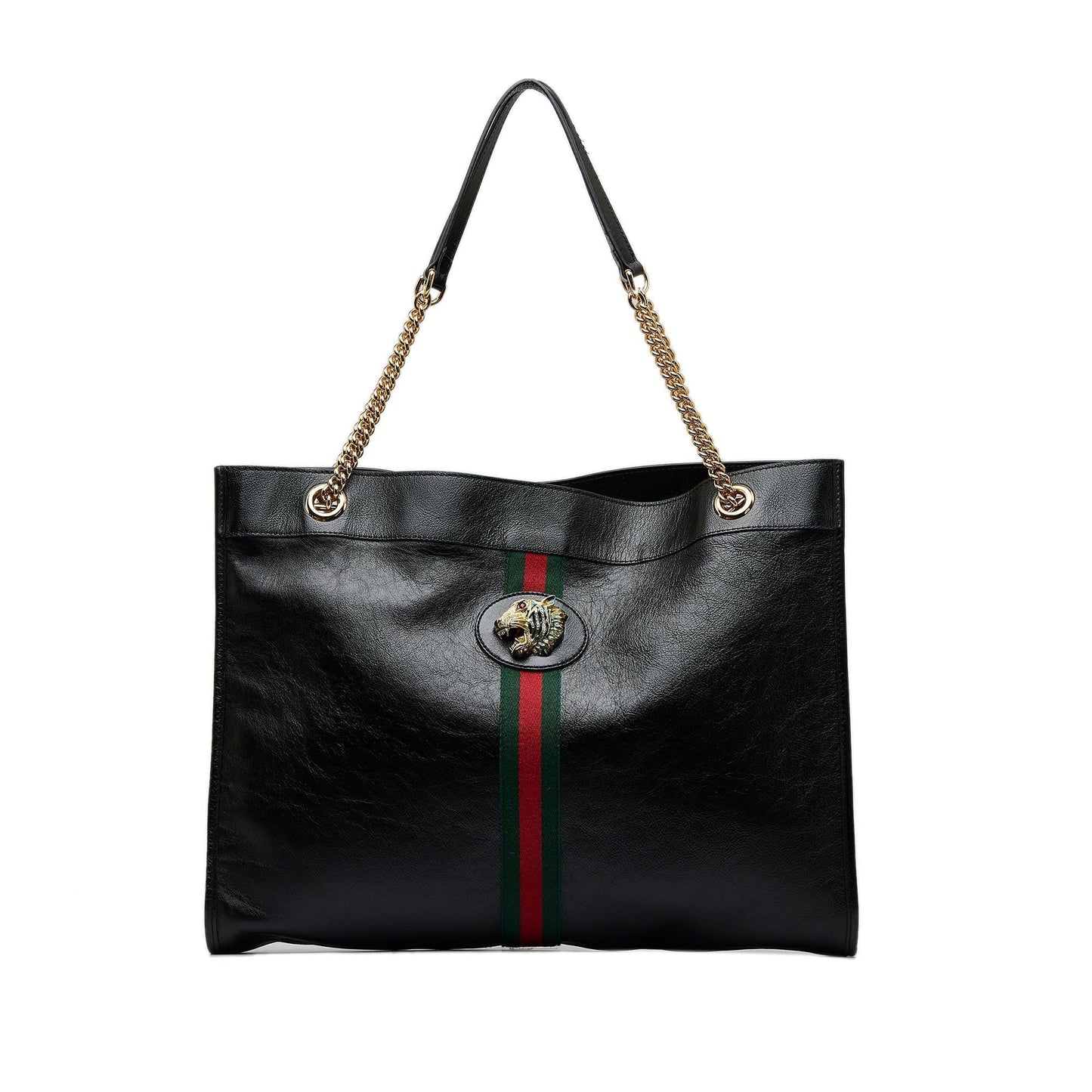 Gucci Rajah SHG-USREAG Calf Black Large Tote Bag