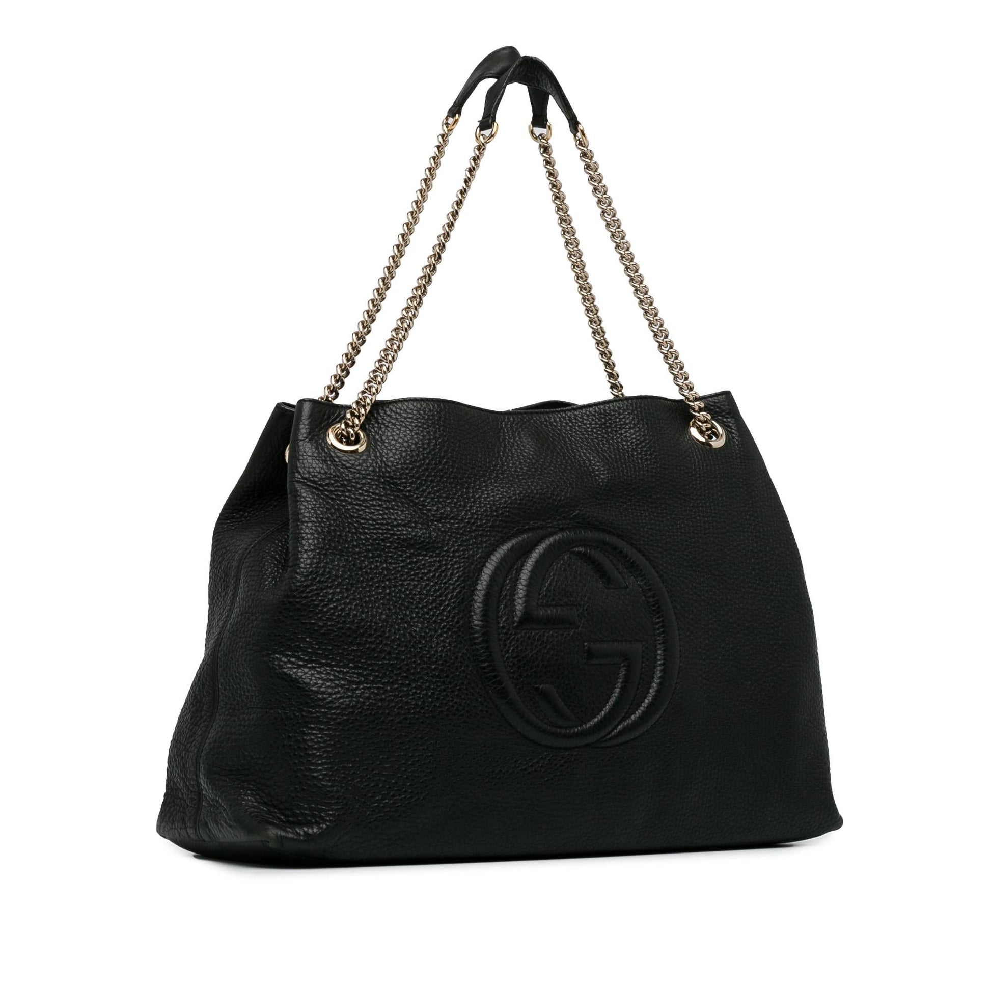 Gucci Soho SHG-BfQc46 Calf Black Large Chain Tote Bag