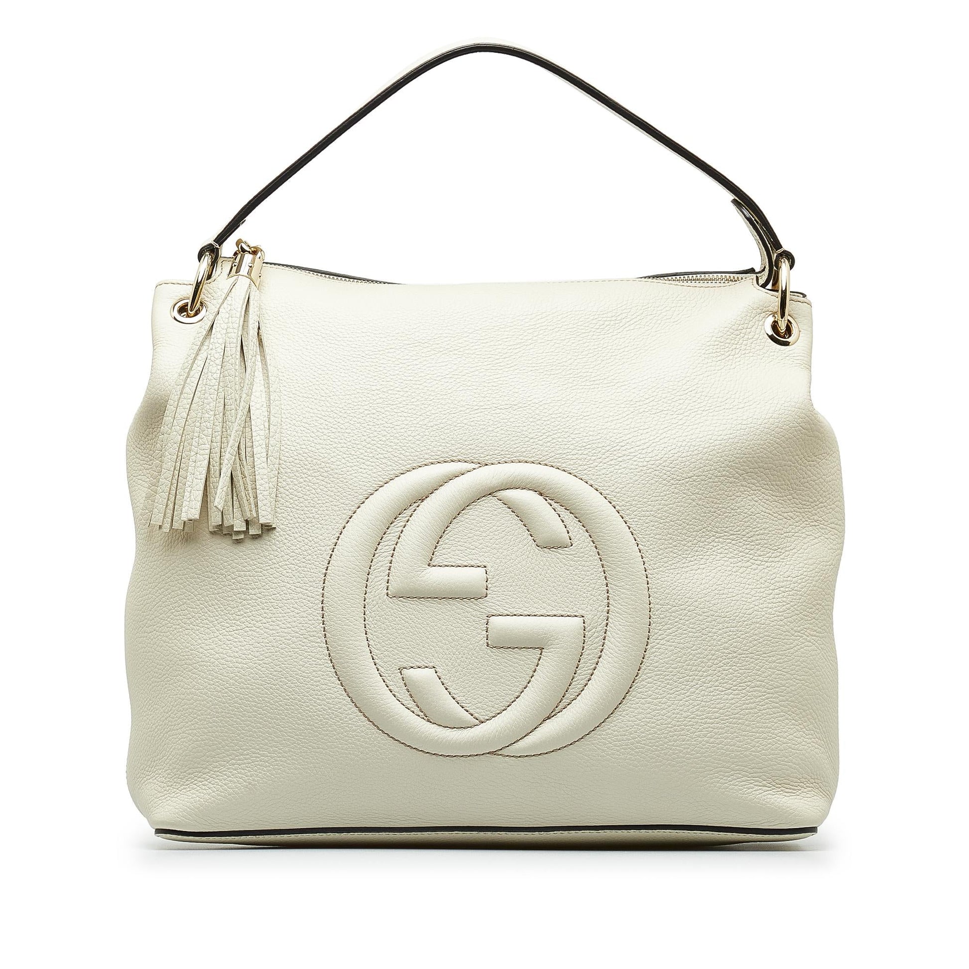 Gucci Soho SHG-e5hTgE Calf White Large Satchel Bag