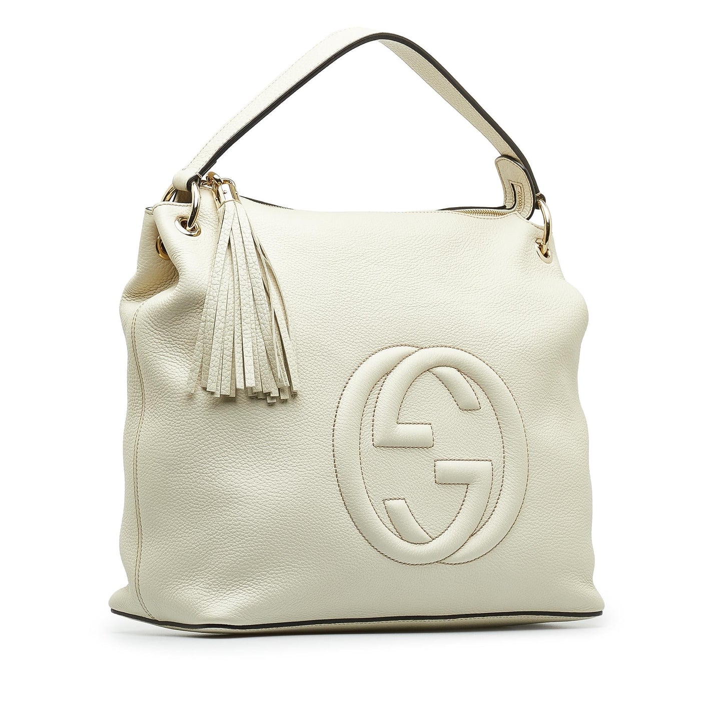 Gucci Soho SHG-e5hTgE Calf White Large Satchel Bag