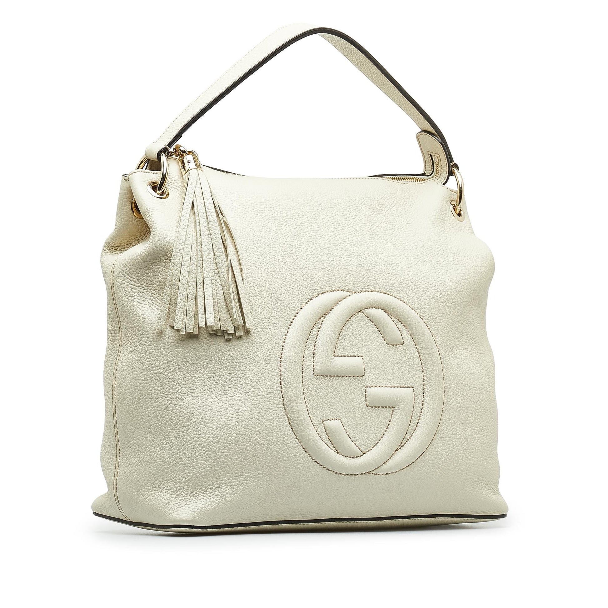 Gucci Soho SHG-e5hTgE Calf White Large Satchel Bag