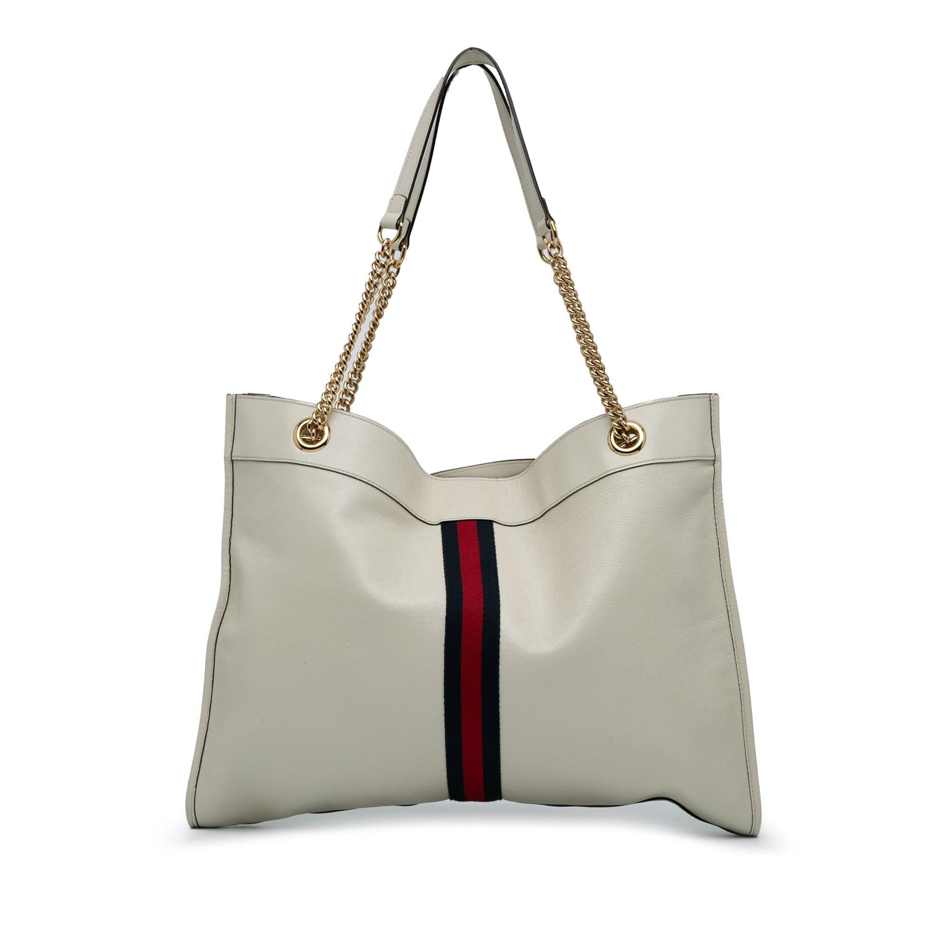 Gucci Web Rajah SHG-dbxSwX Leather Calf White Large Tote Bag